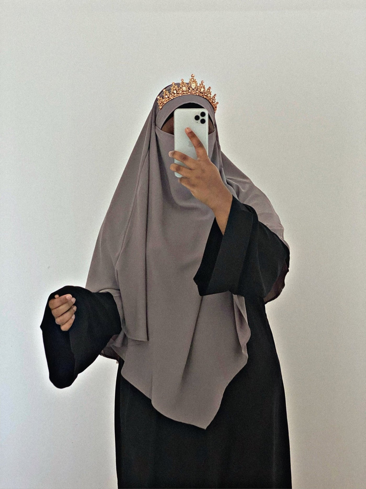 Khimar Soie de Médine - Taupe - MON HIJAB MODEST co