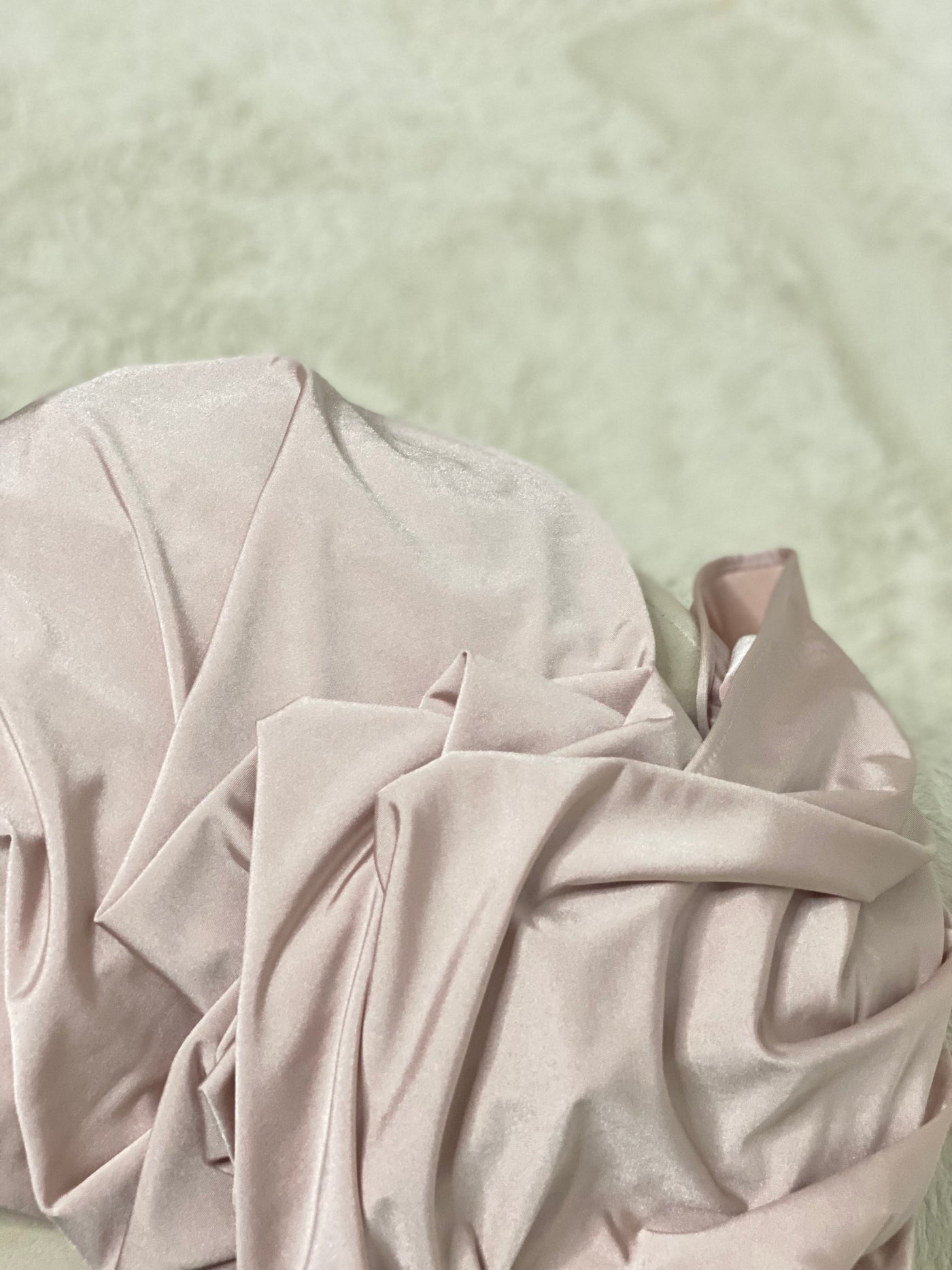 Hijab Jersey premium luxe satiné - Beige rosé