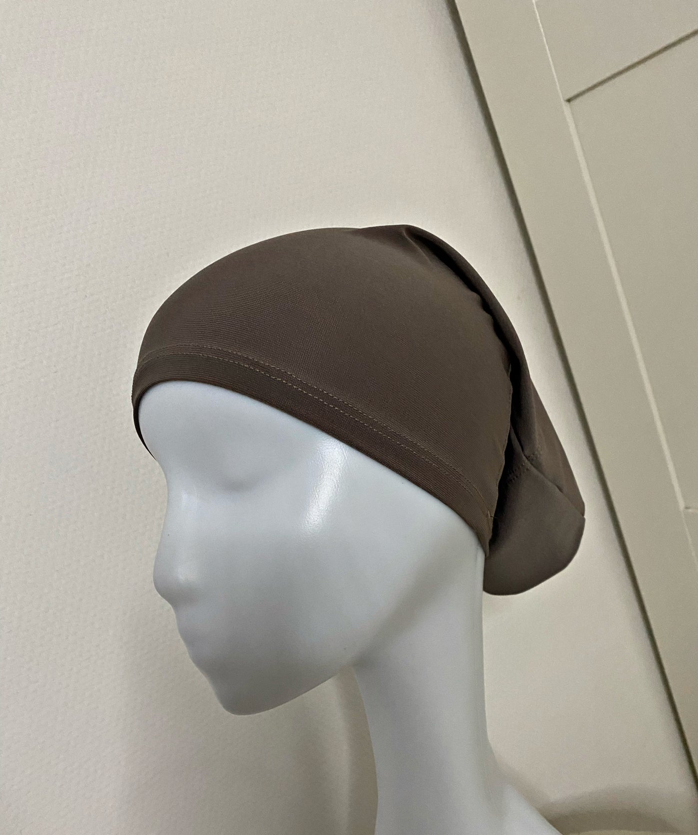 Bonnet hijab Jersey premium luxe - Taupe foncé