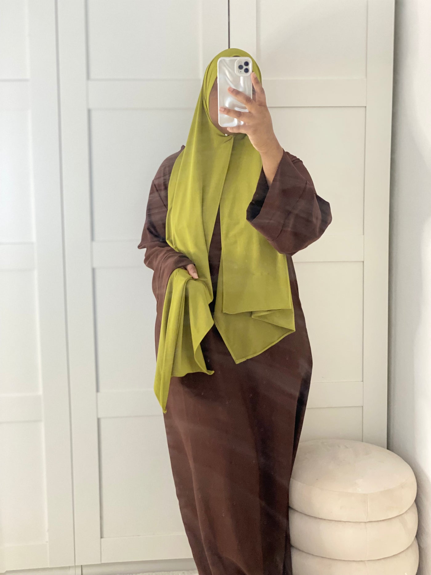 Hijab Jersey premium luxe satiné - Pistache