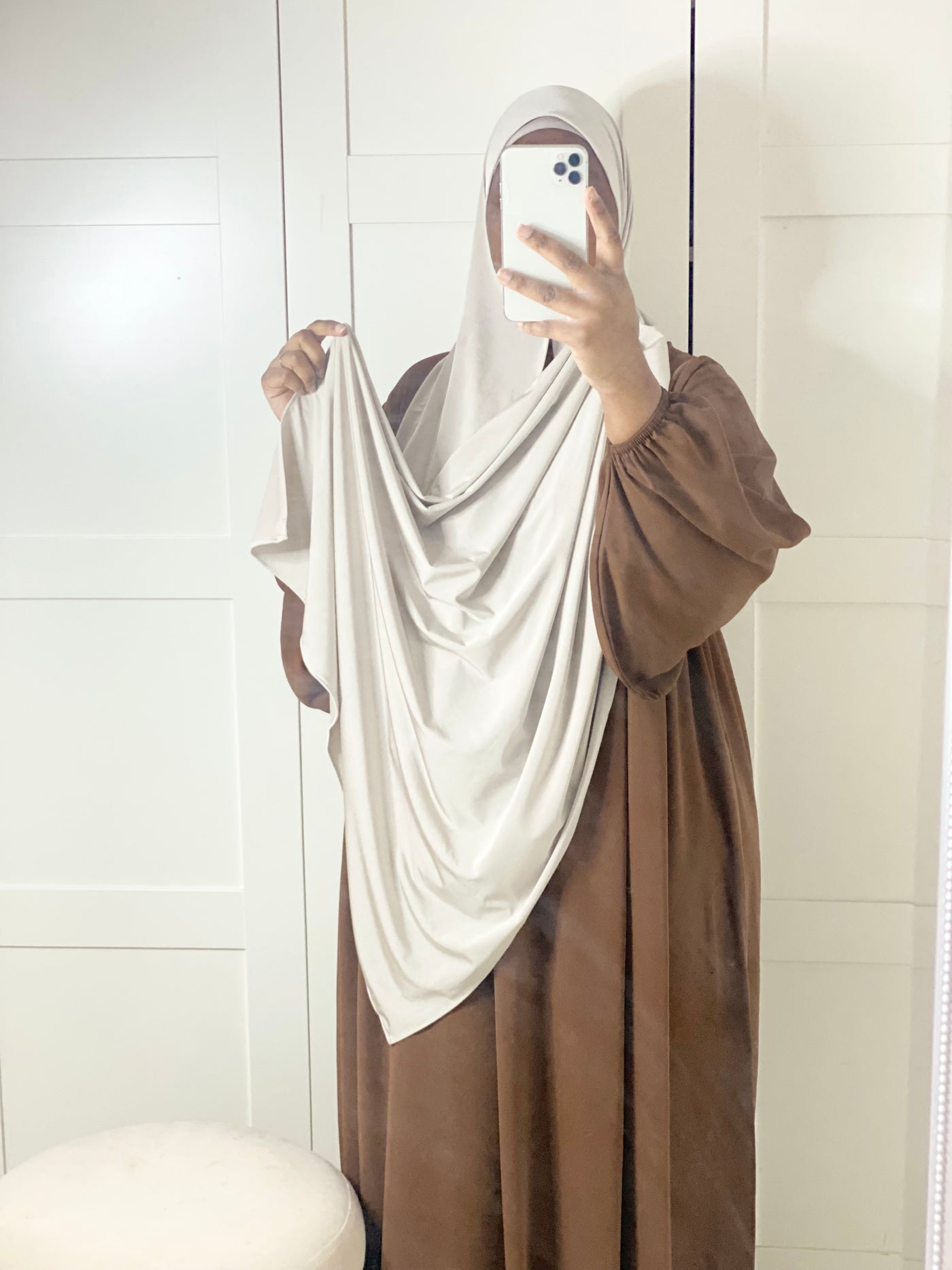 Hijab Jersey premium luxe satiné - Beige clair