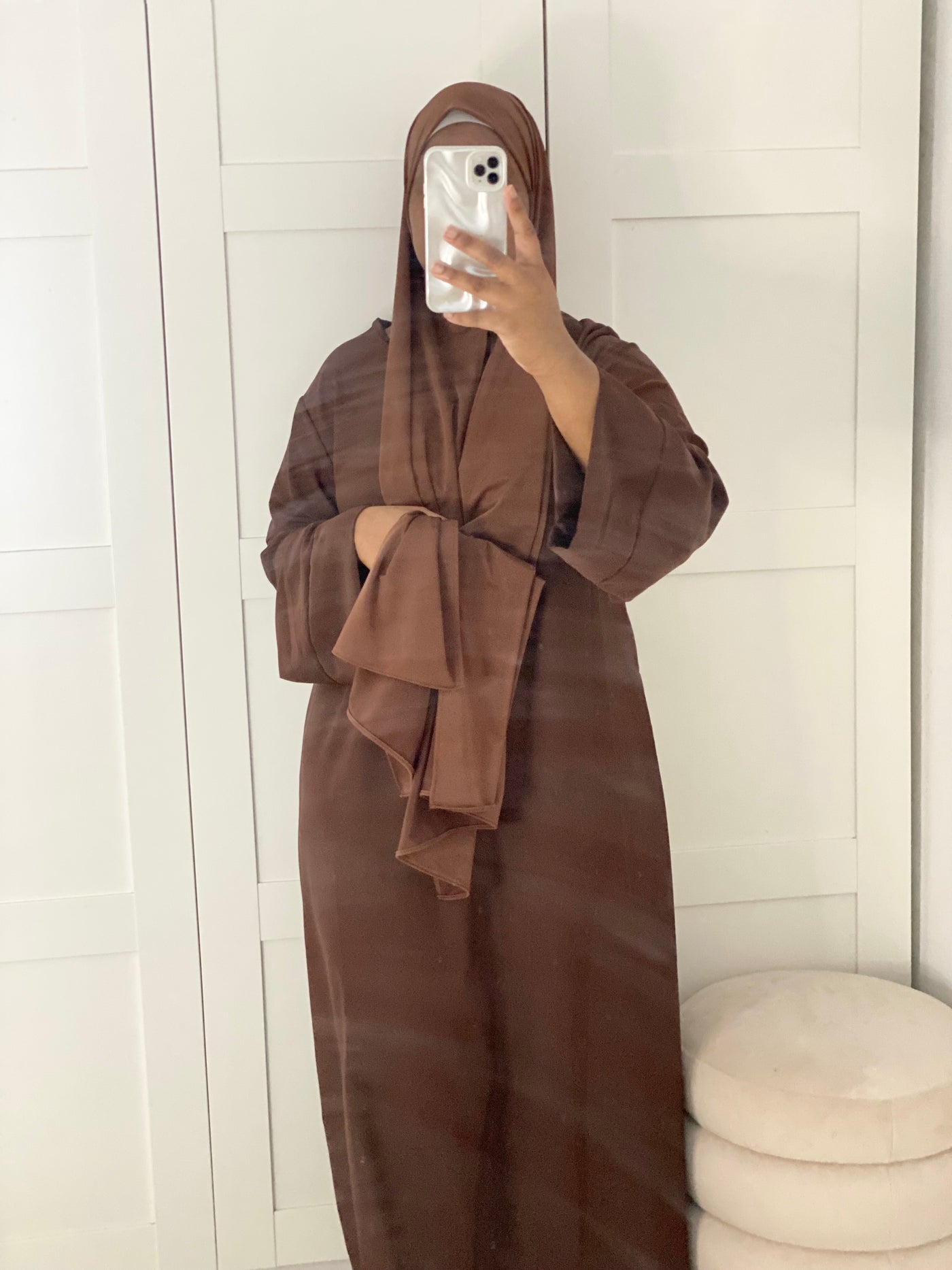 Hijab Jersey premium luxe satiné - Cacao