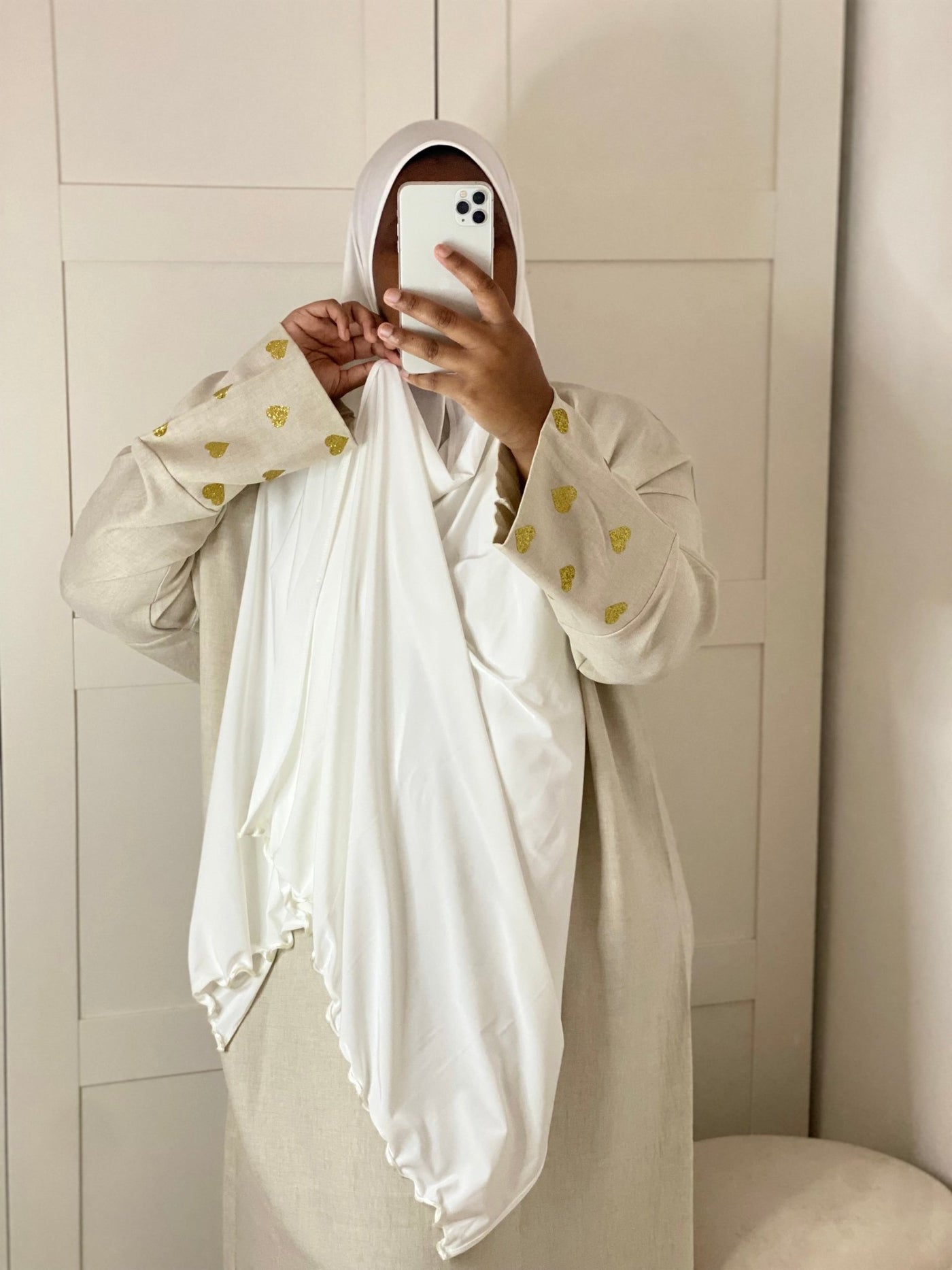 Hijab Jersey premium luxe satiné - Blanc