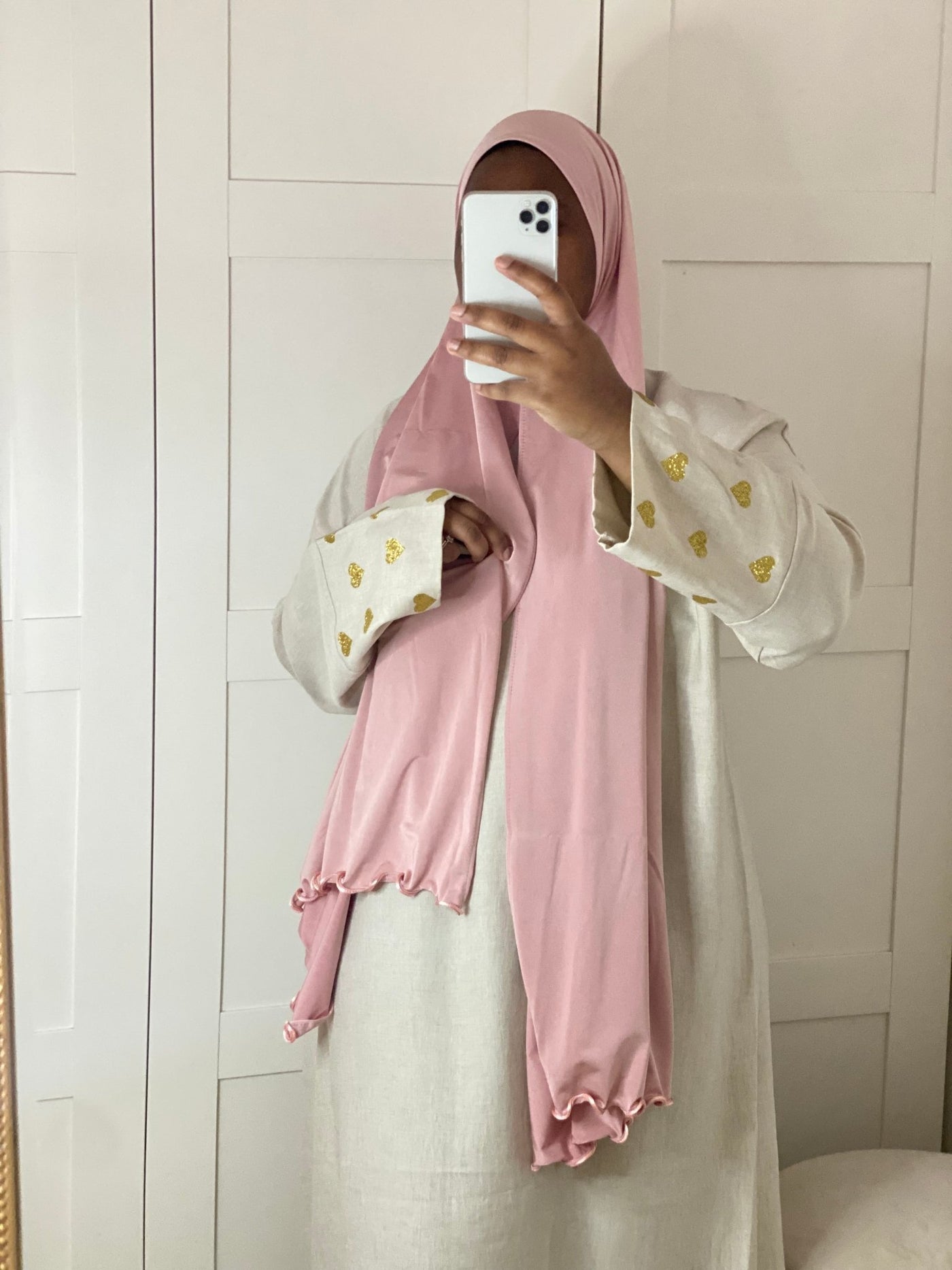 Hijab Jersey premium luxe satiné - Bonbon