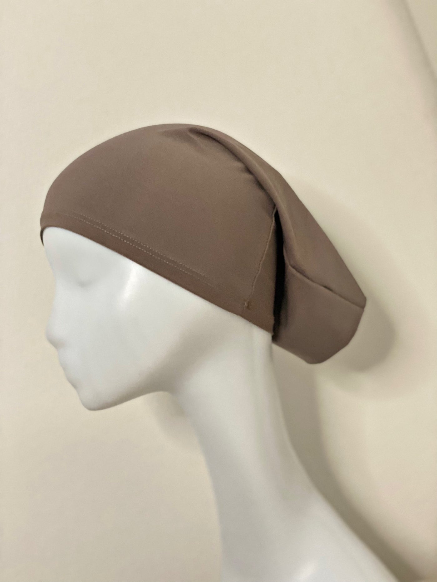 Bonnet Hijab Jersey premium luxe - Taupe clair