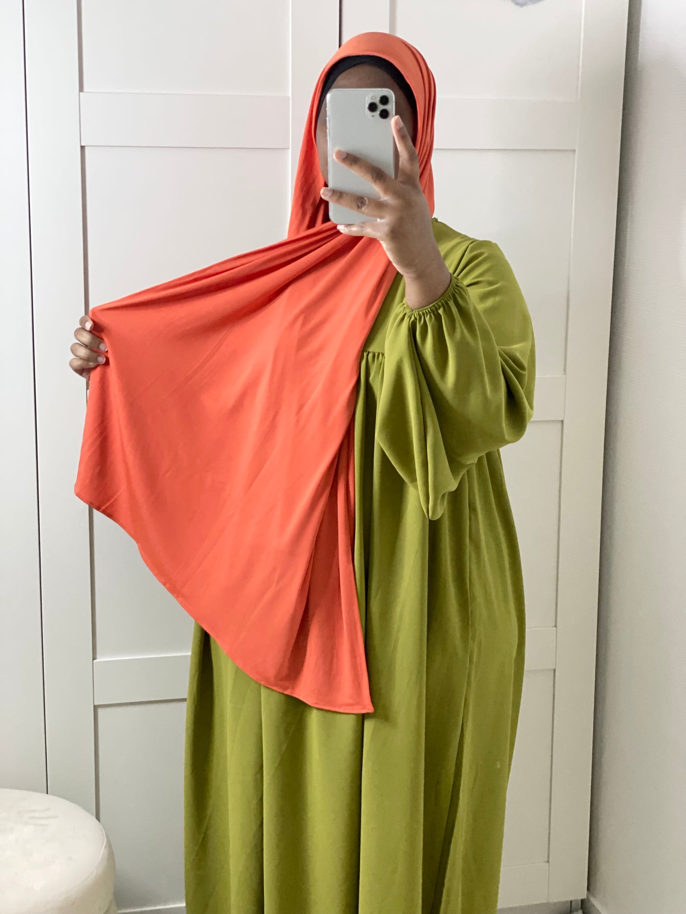 Hijab Jersey Luxe - Orange brûlée