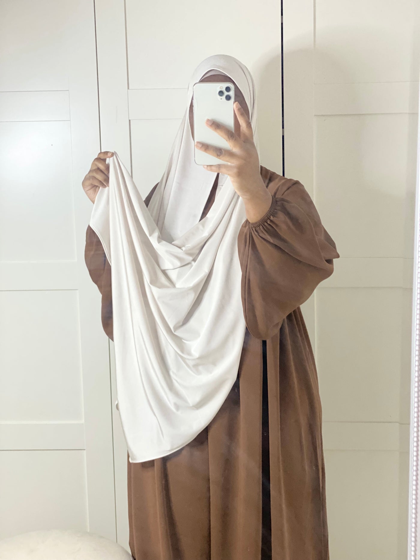 Hijab Jersey premium luxe satiné - Beige Nude