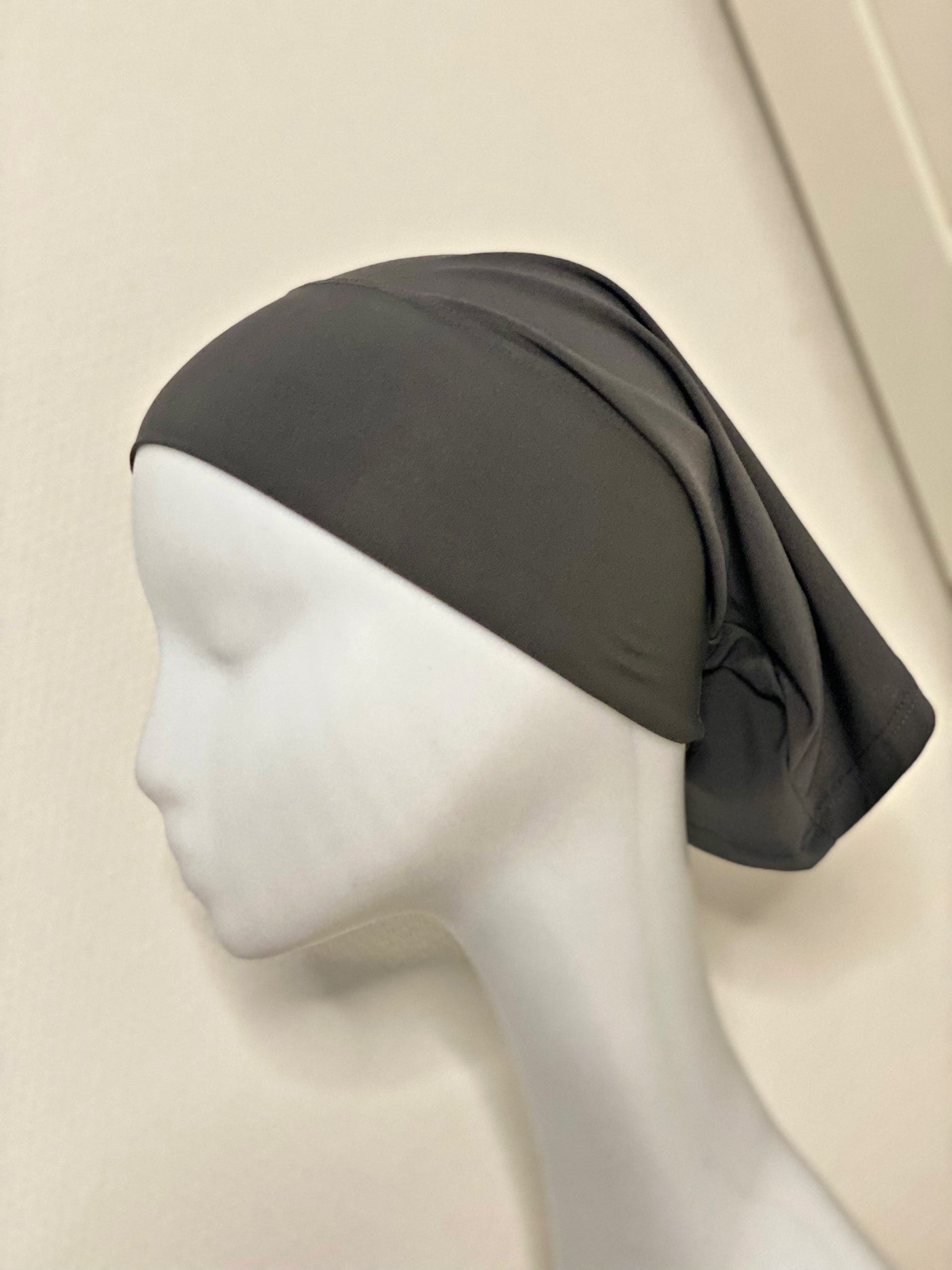 Bonnet hijab Jersey premium luxe - Gris foncé