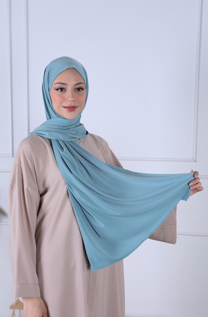 Hijab Jersey luxe premium - Blue Ice - MON HIJAB MODEST co