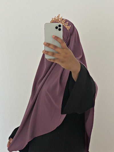 Khimar Soie de Médine - Lilac - MON HIJAB MODEST co