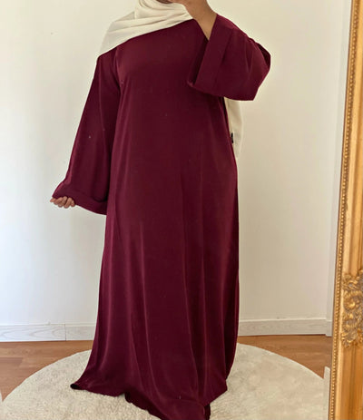 Abaya Al Masturah - Prune - MON HIJAB MODEST co