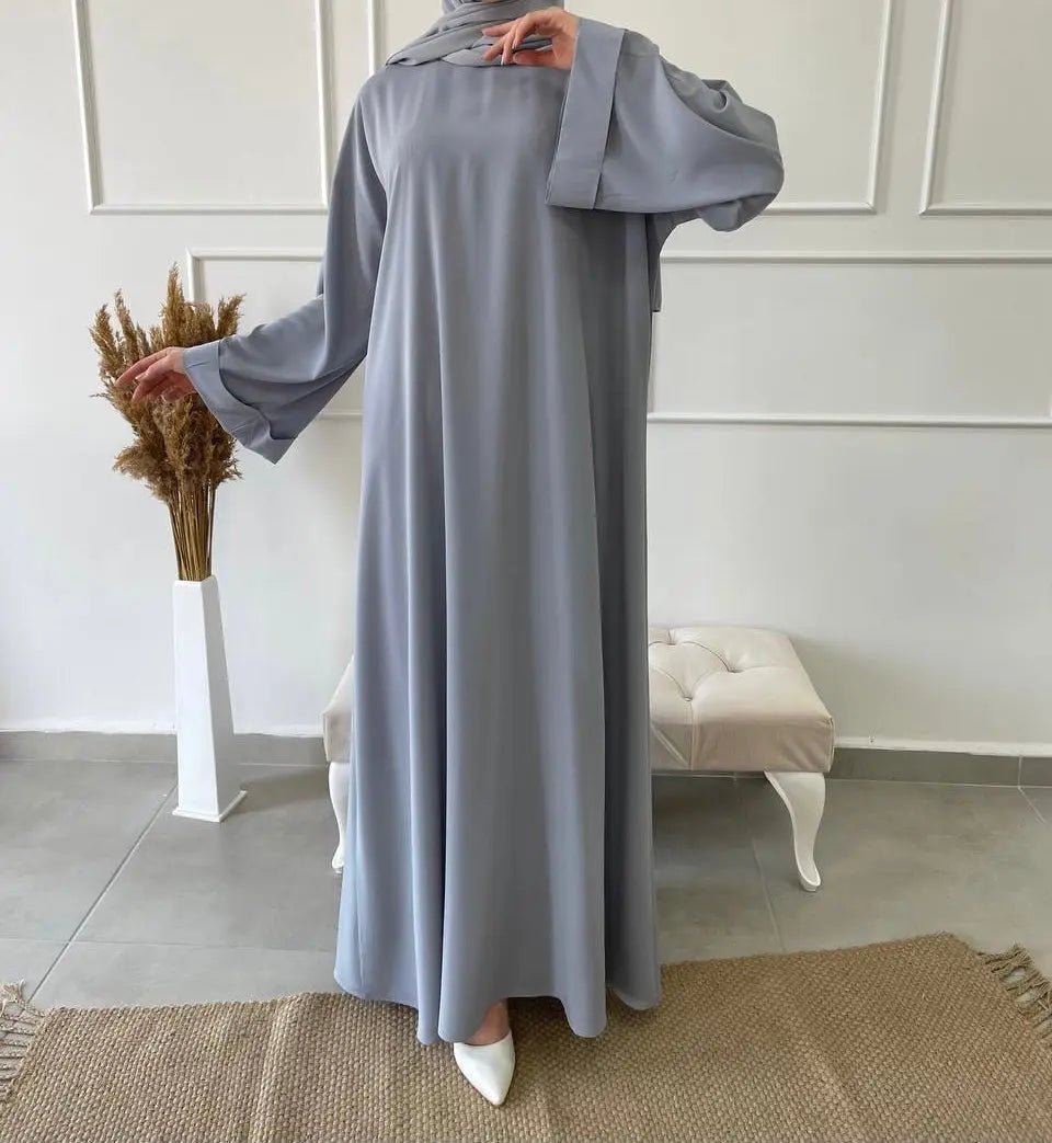 Abaya Al Masturah - Silver - MON HIJAB MODEST co