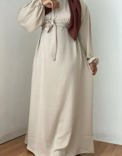 Abaya Balqees - Beige - MON HIJAB MODEST co