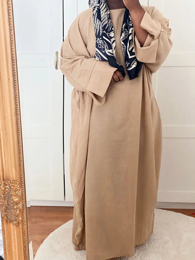 Abaya Irina - Café au lait - MON HIJAB MODEST co