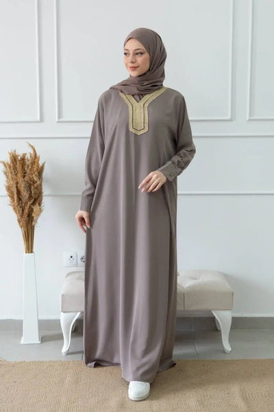 Abaya Janelle - Taupe - MON HIJAB MODEST co