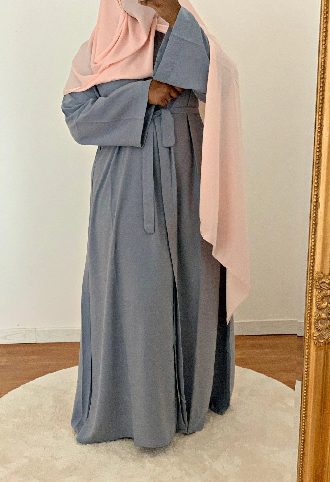 Abaya Kimono Al Masturah 2 - Grey - MON HIJAB MODEST co