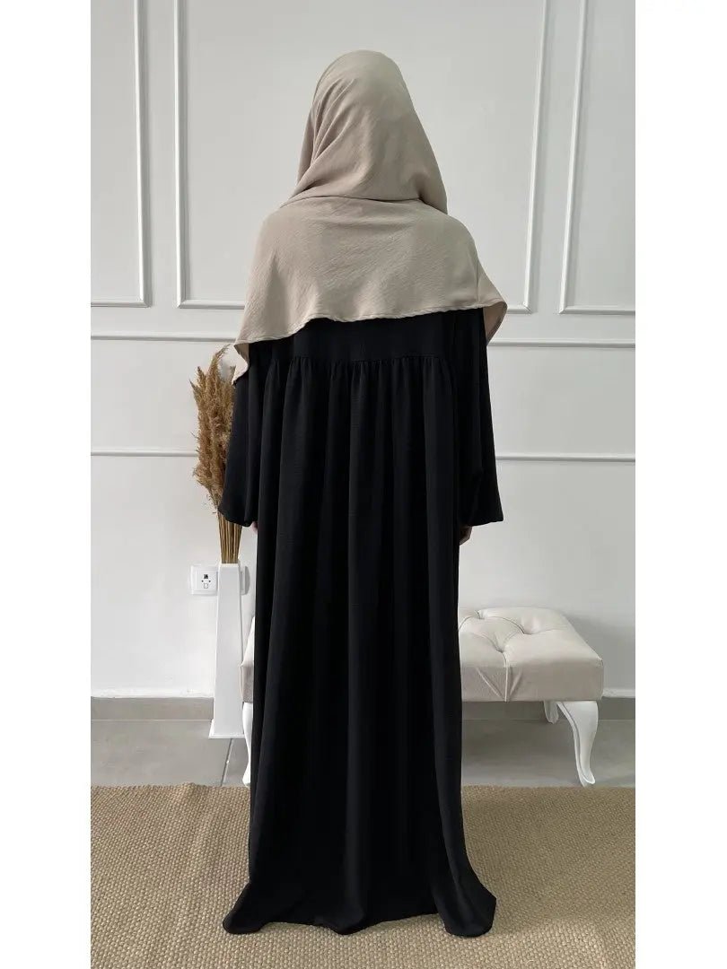 Abaya Layal - Black - MON HIJAB MODEST co