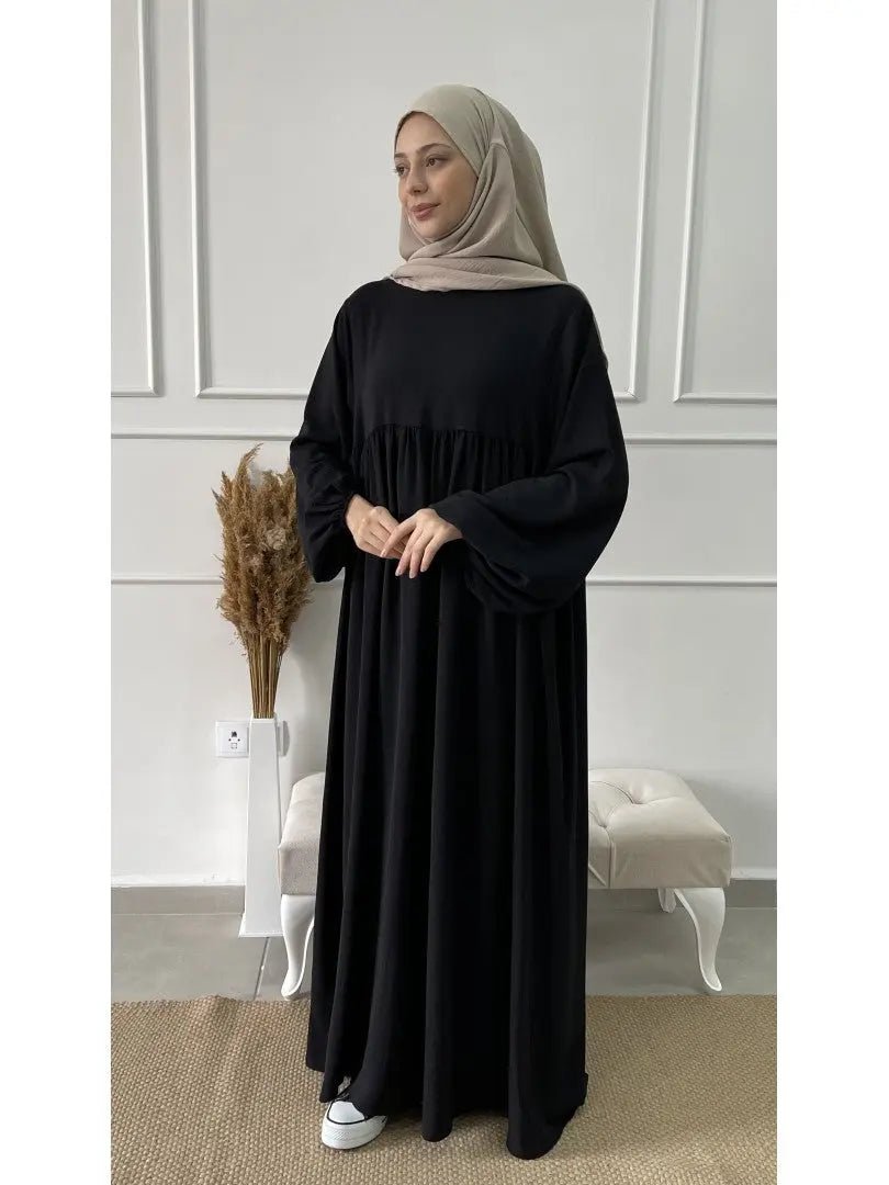 Abaya Layal - Black - MON HIJAB MODEST co