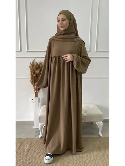 Abaya Layal - Mocha - MON HIJAB MODEST co