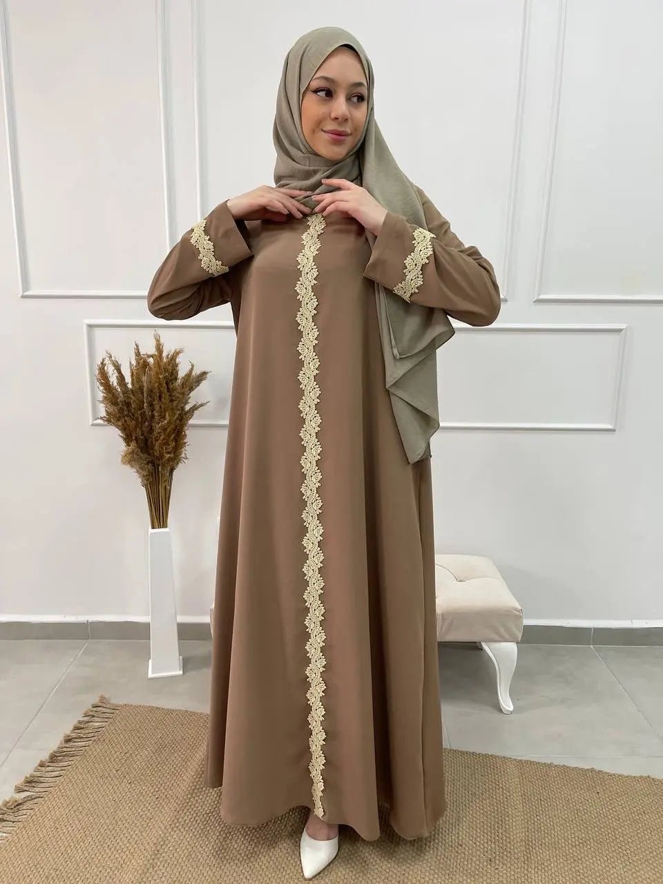 Abaya Maha - Latte - MON HIJAB MODEST co