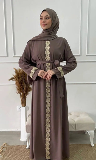 Abaya Maha - Taupe - MON HIJAB MODEST co