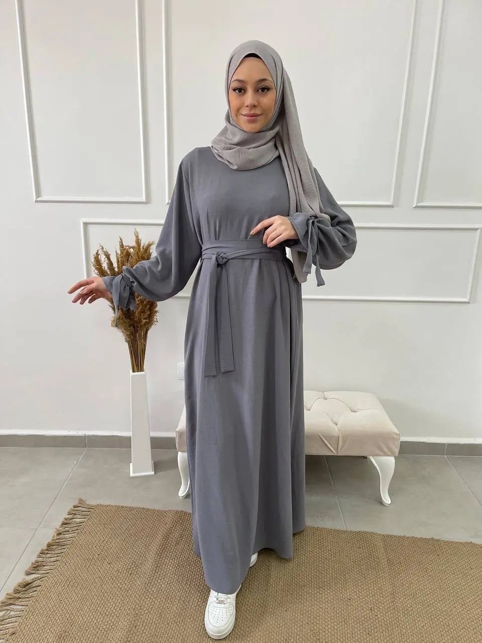 Abaya Princessa - Grey - MON HIJAB MODEST co