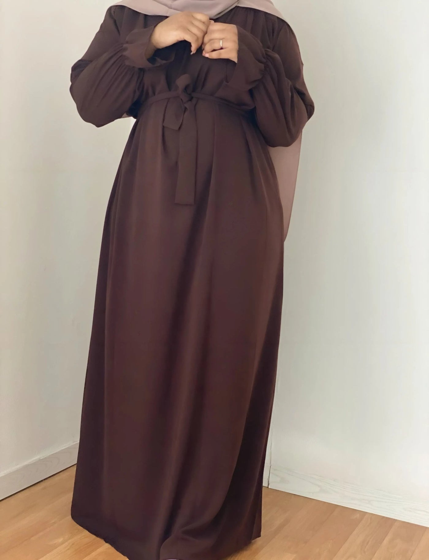 Abaya Roksana - Chocolat - MON HIJAB MODEST co