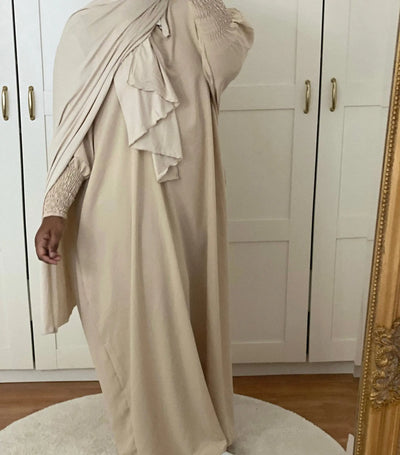 Abaya Sahar - Beige clair MON HIJAB MODEST co