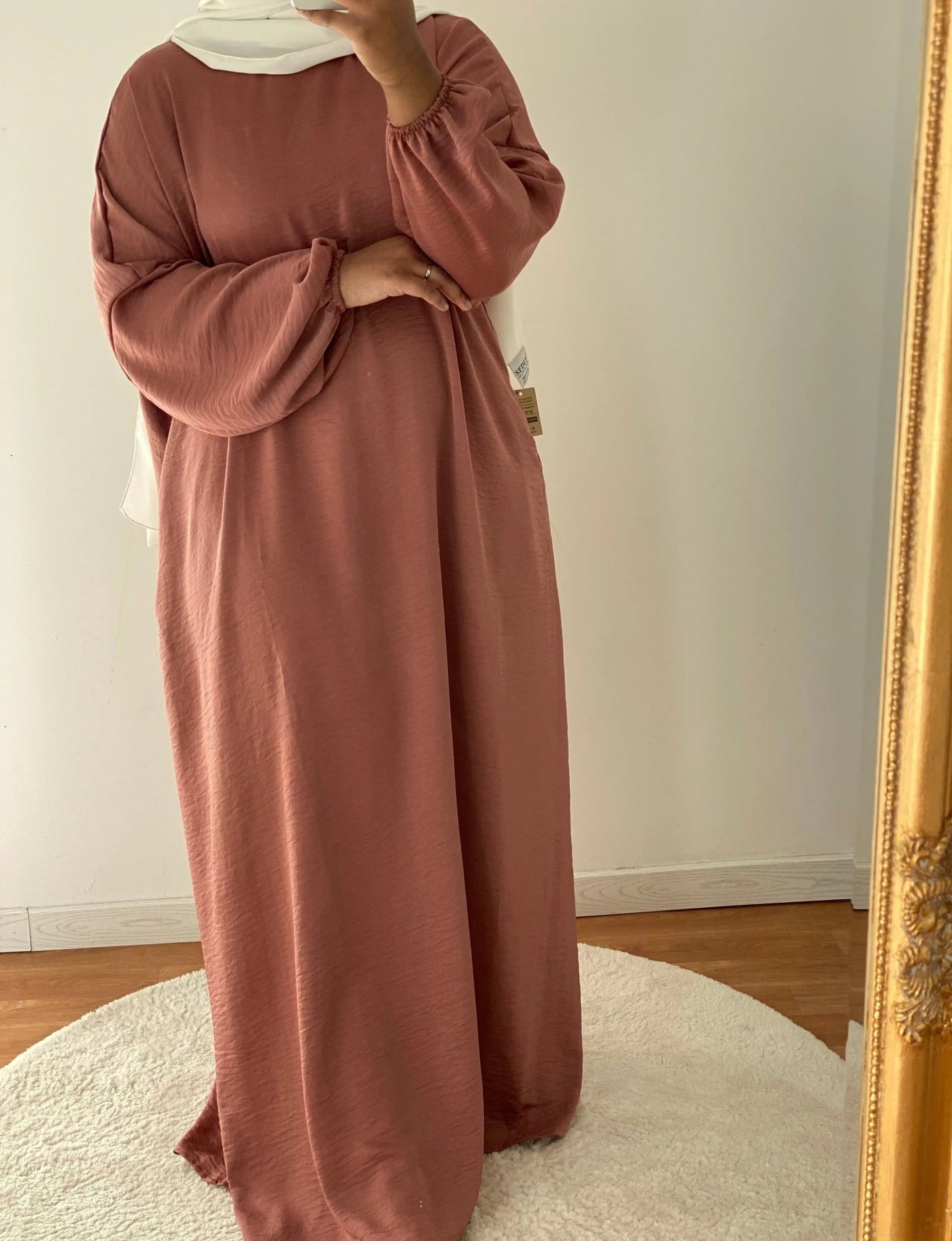 Abaya Satin Balloons - Pink - MON HIJAB MODEST co