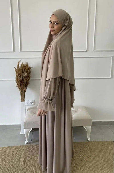 Abaya Yasmin - Beige Nude - MON HIJAB MODEST co