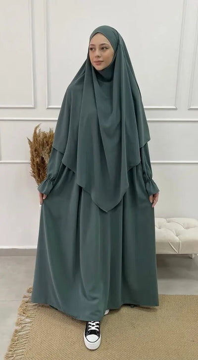 Abaya Yasmin - Turquoise - MON HIJAB MODEST co