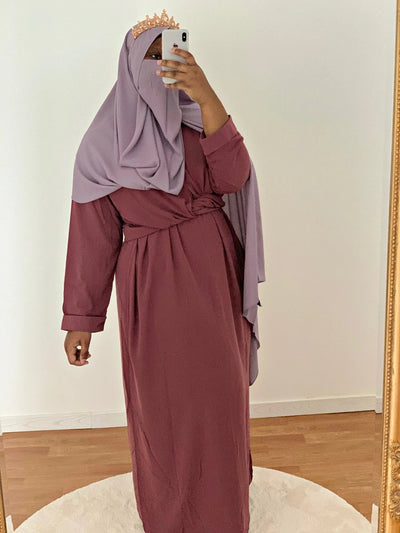 Abaya wrap waist - Framboise - MON HIJAB MODEST co