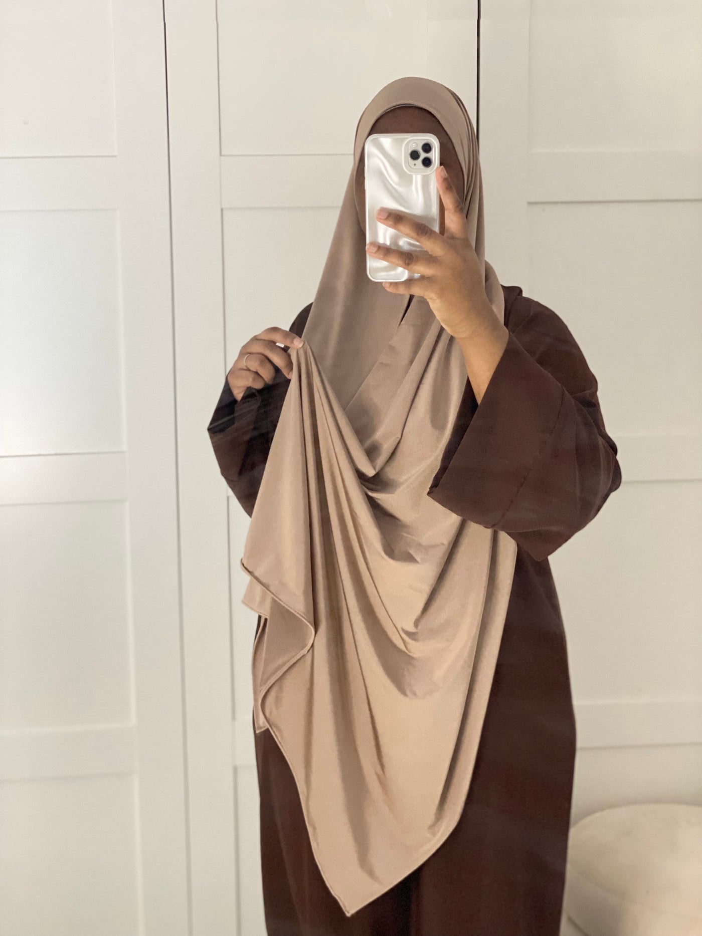 Hijab Jersey premium luxe satiné - Capuccino