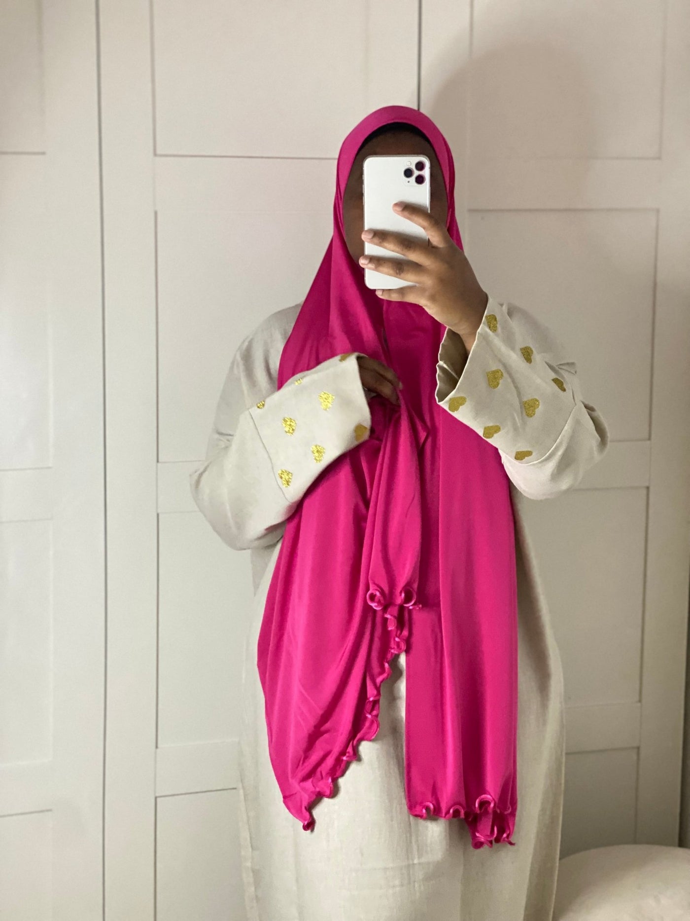 Hijab Jersey premium luxe satiné - Fuschia