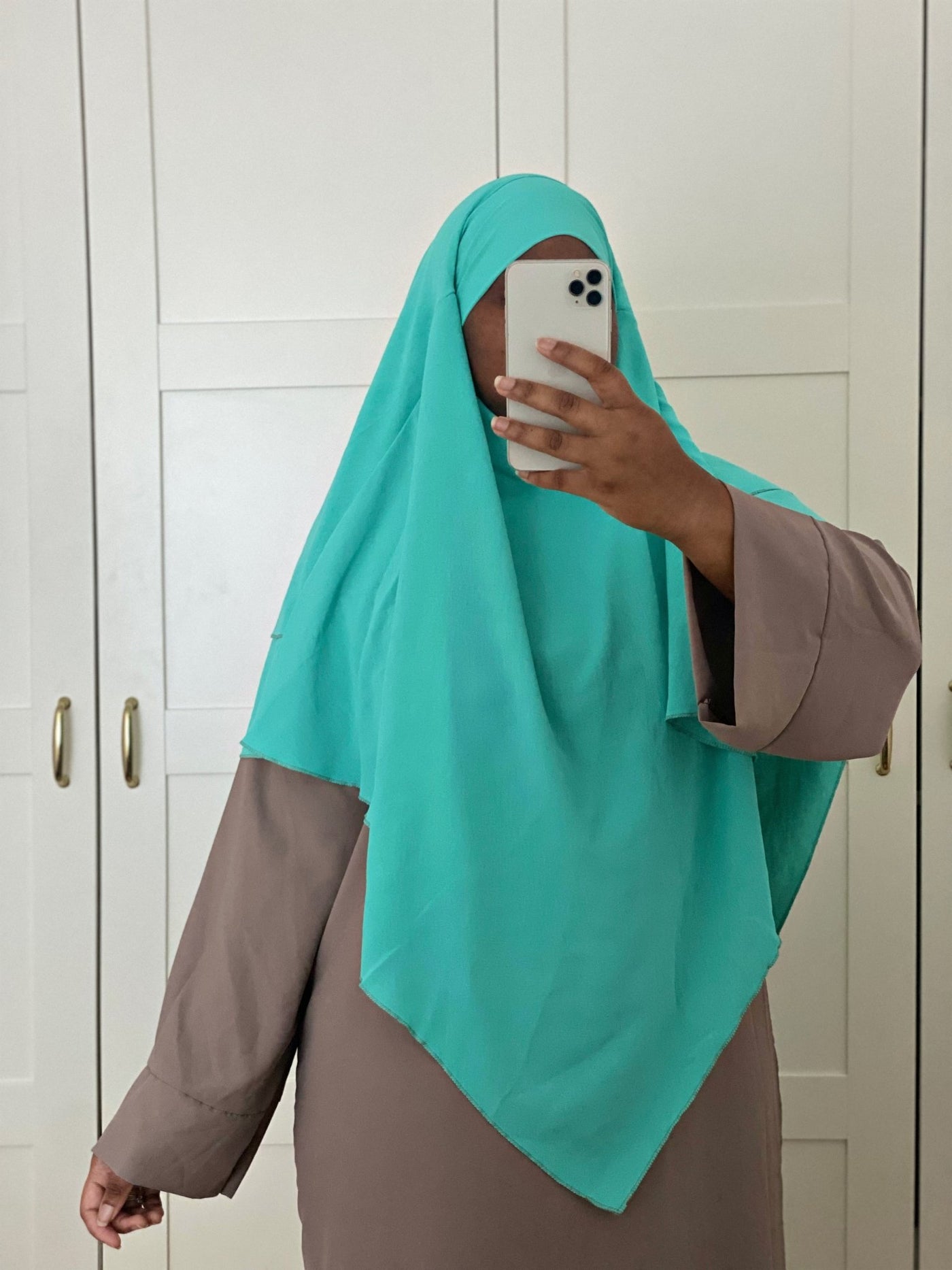 Khimar Jazz 2 Voiles - Turquoise - MON HIJAB MODEST co