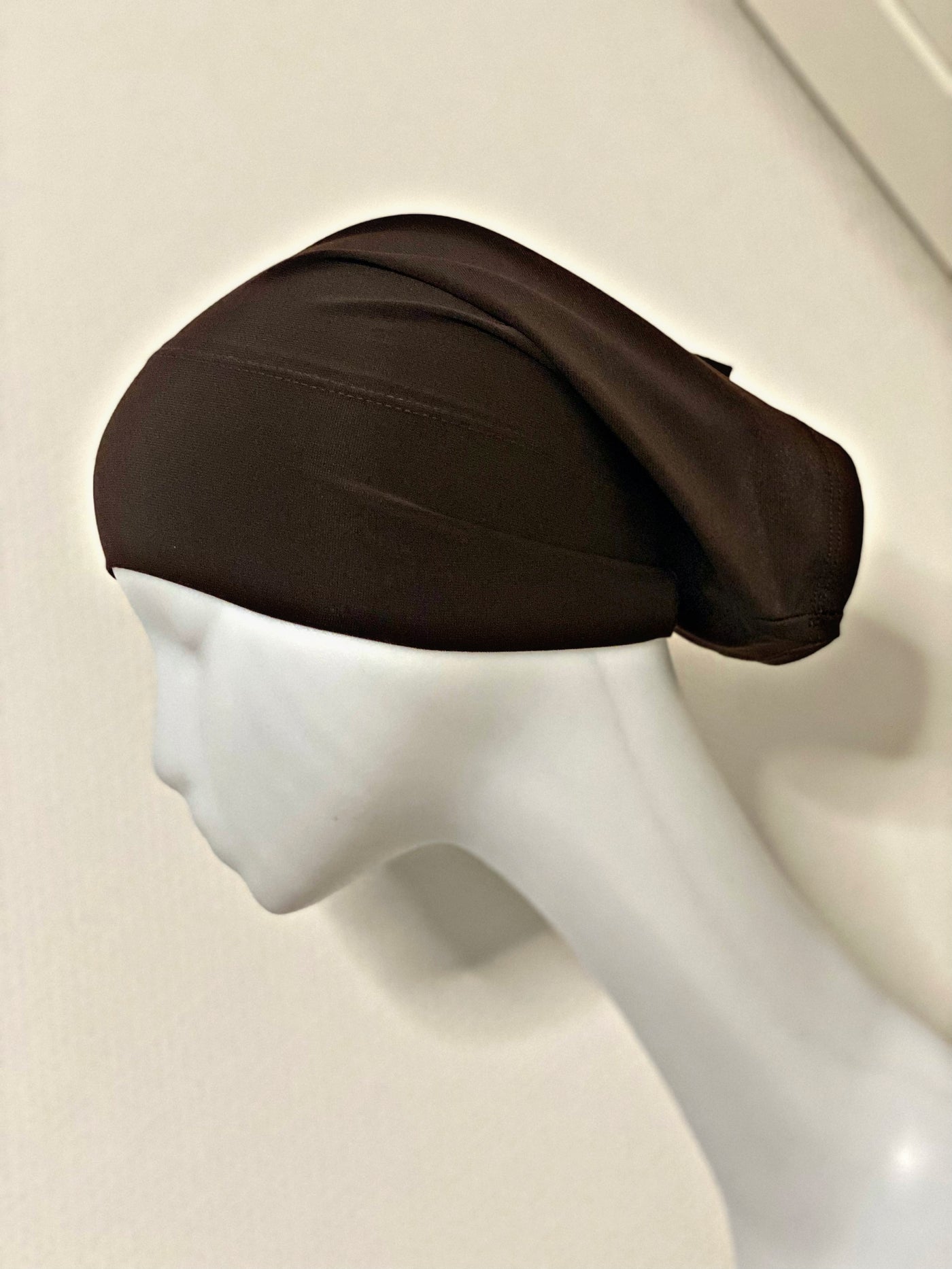 Bonnet hijab Jersey premium luxe - Chocolat foncé