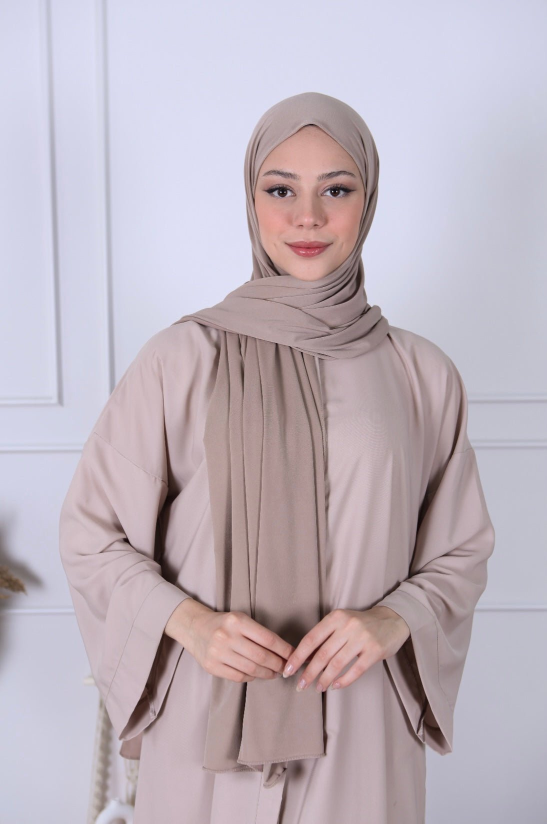 Hijab Jersey luxe premium - Beige foncé - MON HIJAB MODEST co