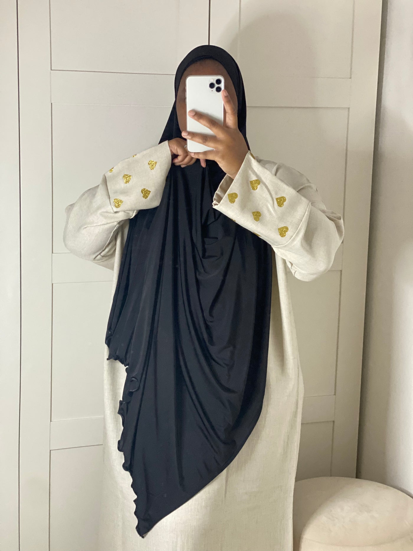 Hijab Jersey Premium Luxe Satiné Noir