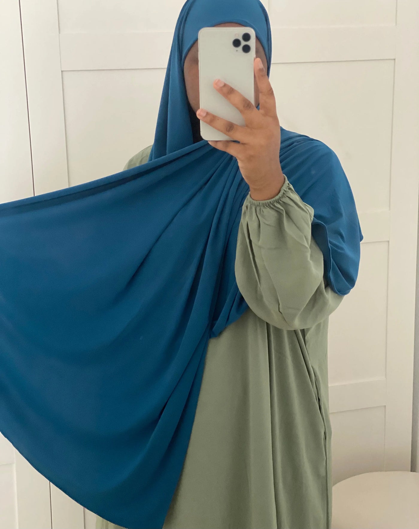 Hijab Jersey luxe à enfiler - Bleu Crystal Mon Hijab Modest