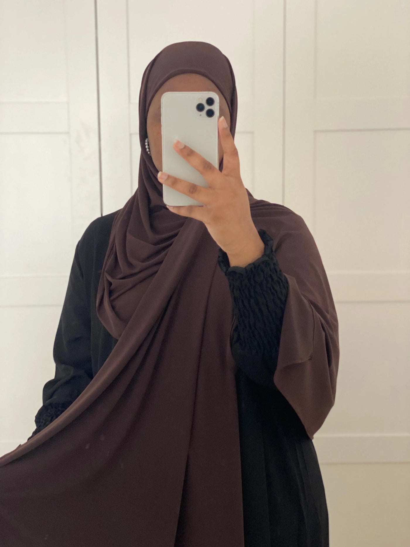 Hijab Jersey luxe à enfiler - Chocolat MON HIJAB MODEST