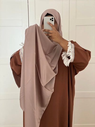 Hijab Satin - Chocolate crème MON HIJAB MODEST