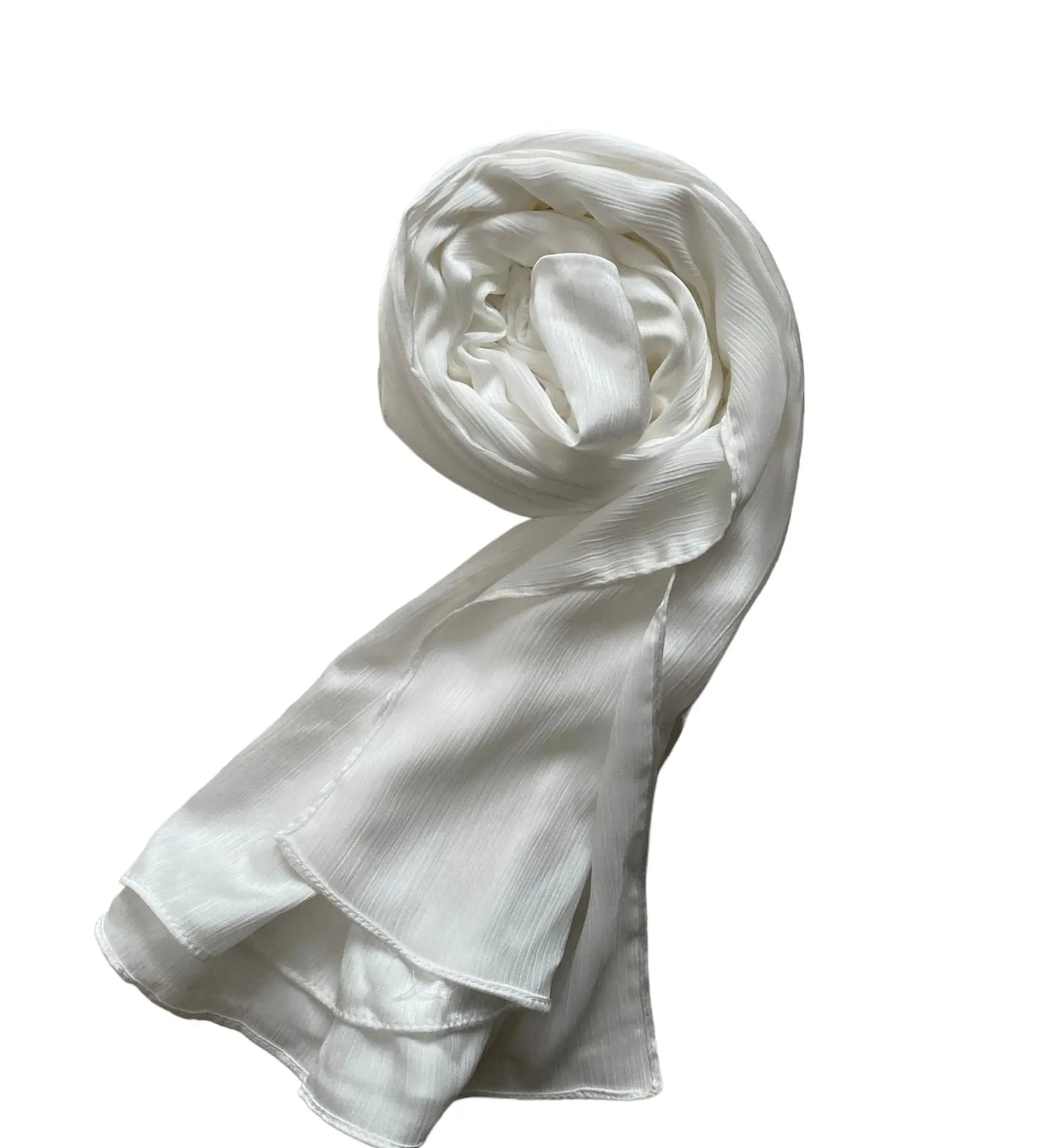 Hijab Satin Plissé - Blanc MON HIJAB MODEST