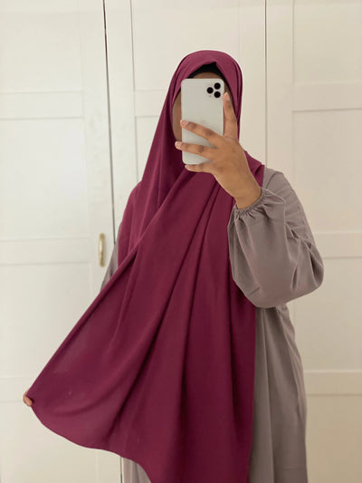 Hijab Soie de Médine - Framboise MON HIJAB MODEST