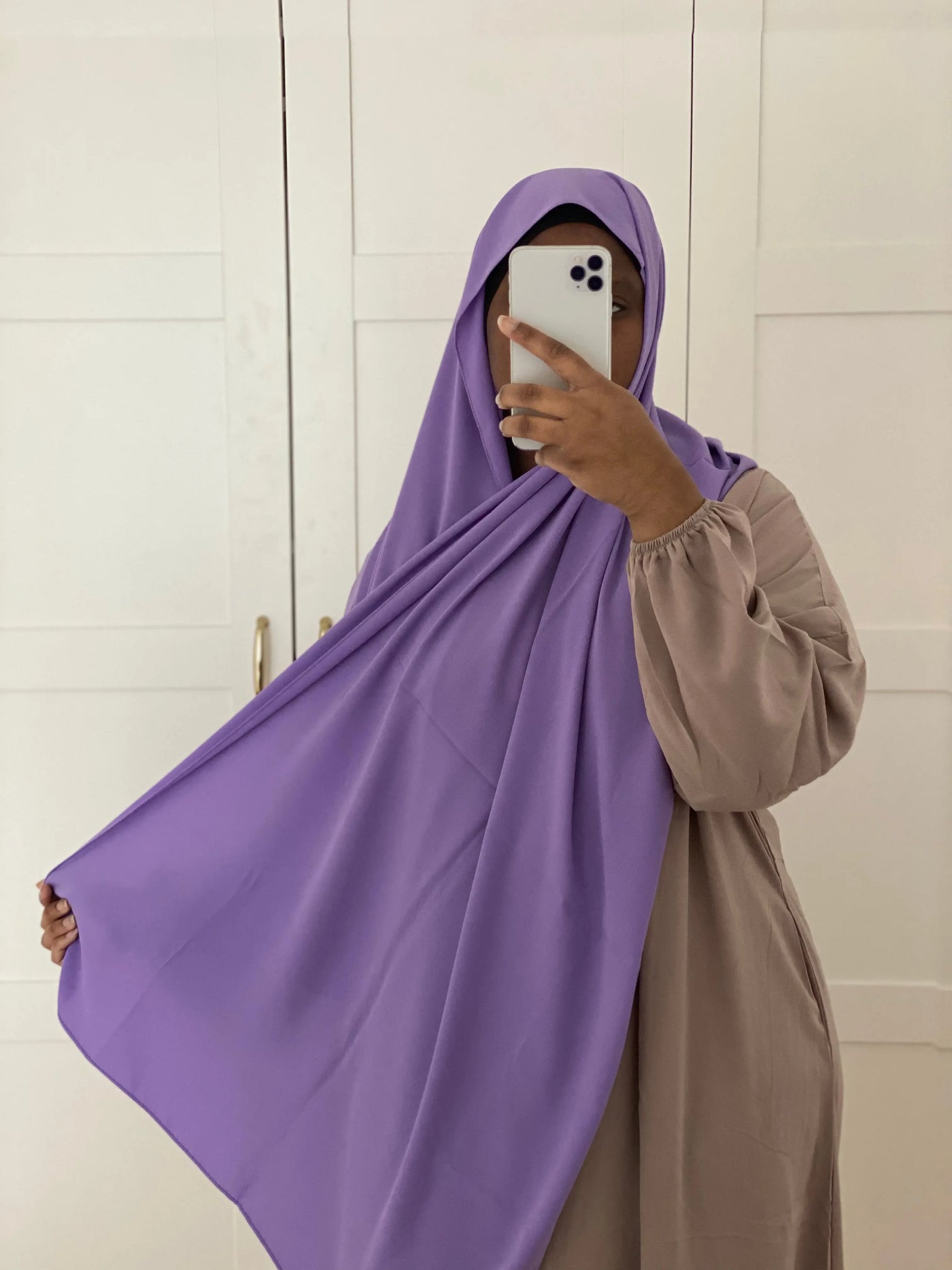 Hijab Soie de Médine - Lilas pastel MON HIJAB MODEST