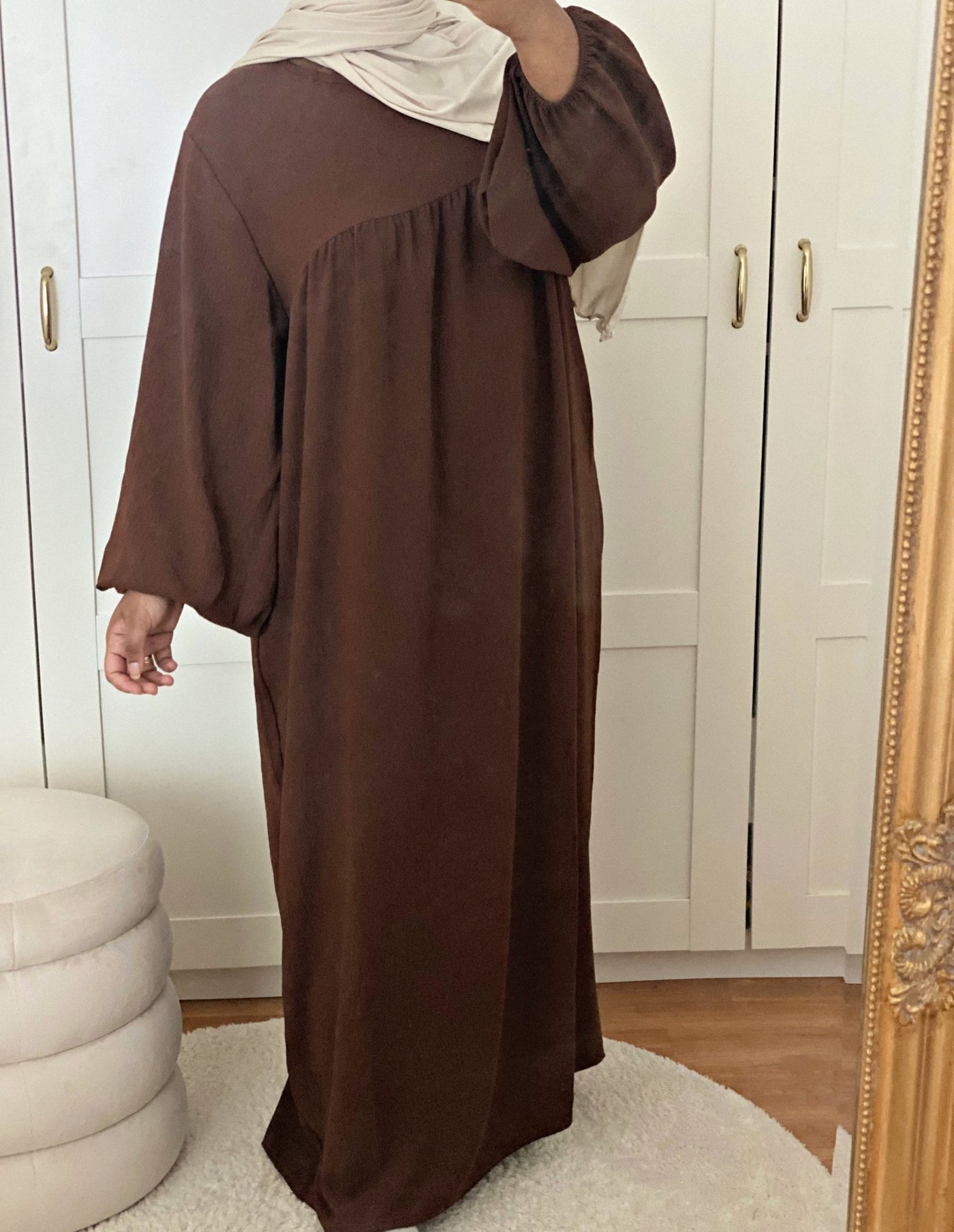 Abaya Jameelah - Chocolat coconut - MON HIJAB MODEST co