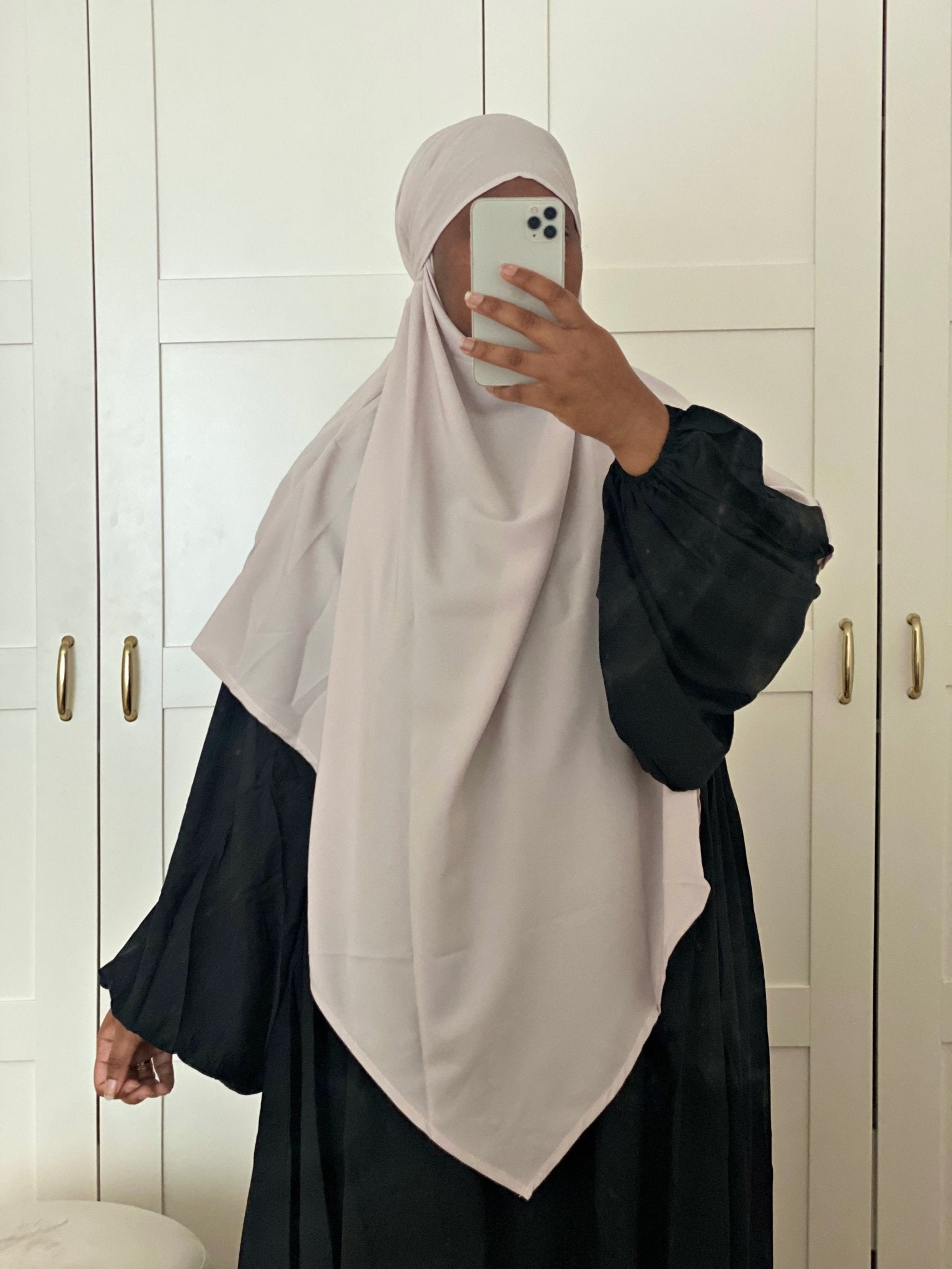 Khimar Soie de Médine - Beige Nude - MON HIJAB MODEST co