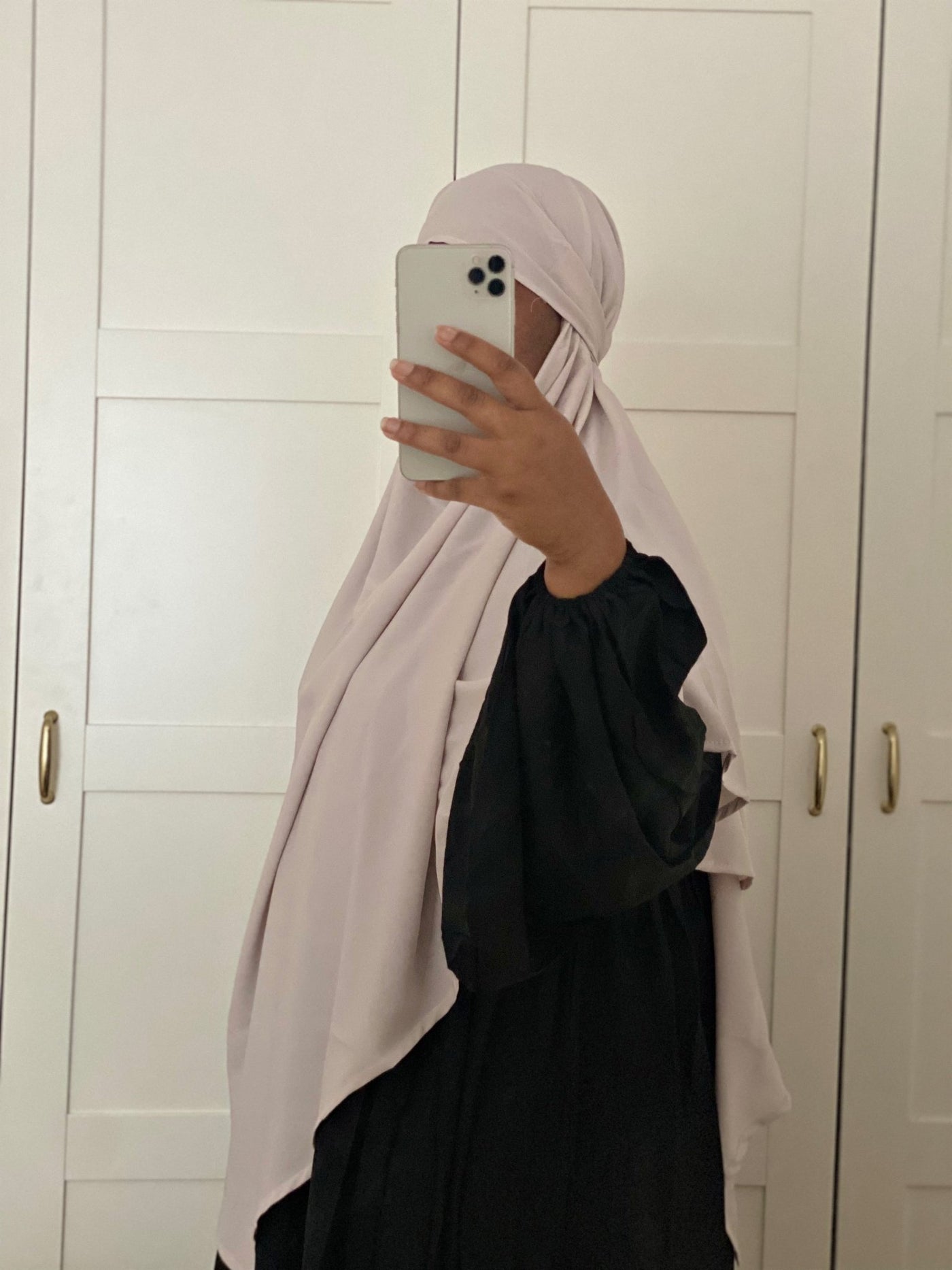 Khimar Soie de Médine - Beige Nude - MON HIJAB MODEST co