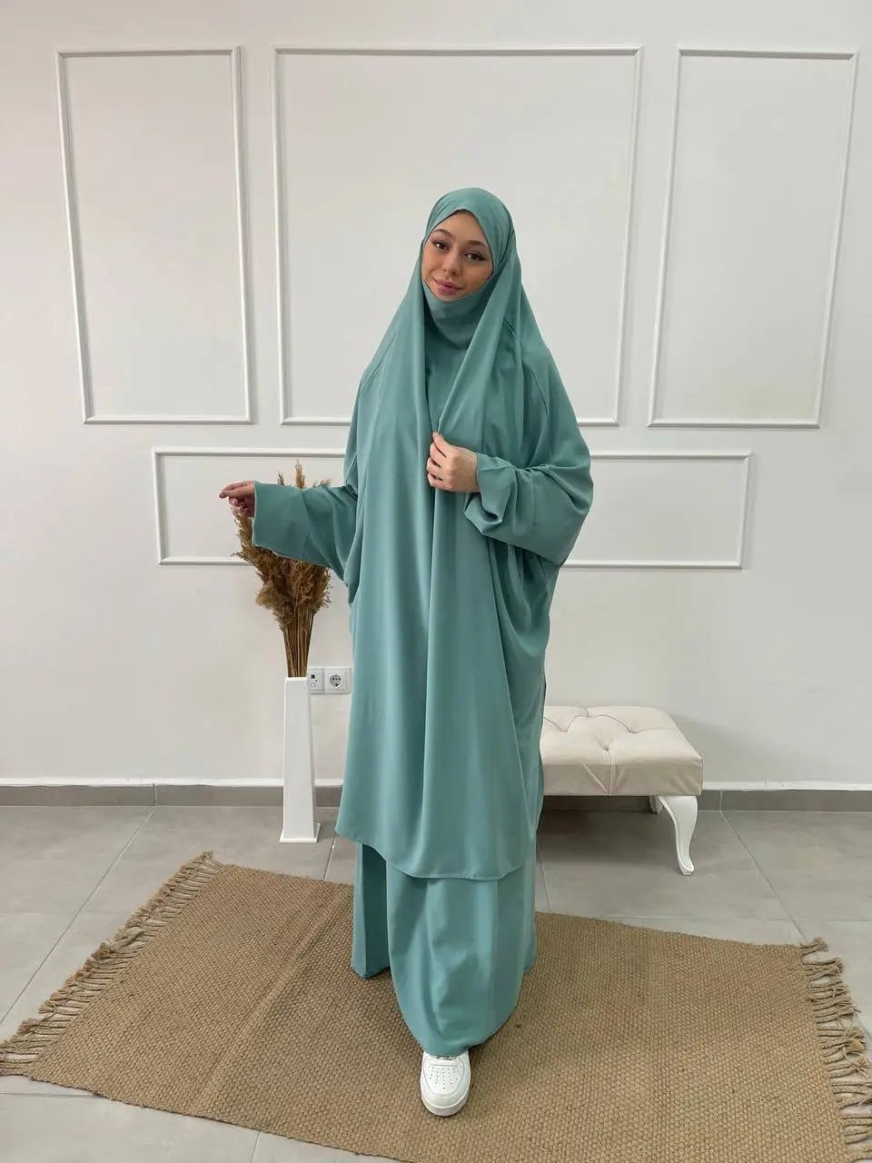 Jilbab Qualité Supérieure - Vert turquoise - MON HIJAB MODEST co