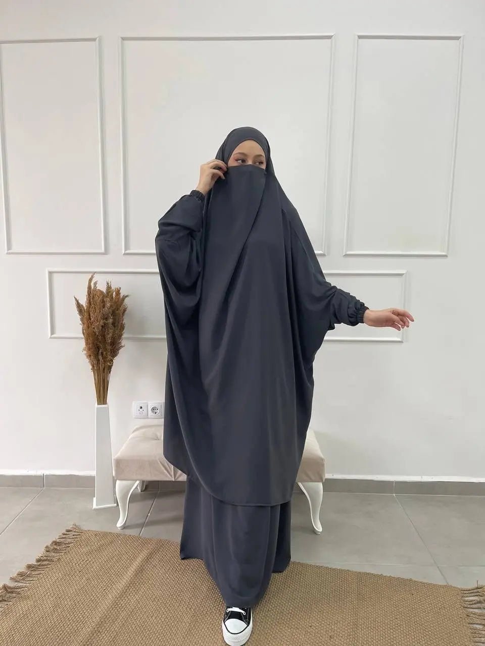 Jilbab qualité premium - Gris charbon - MON HIJAB MODEST co