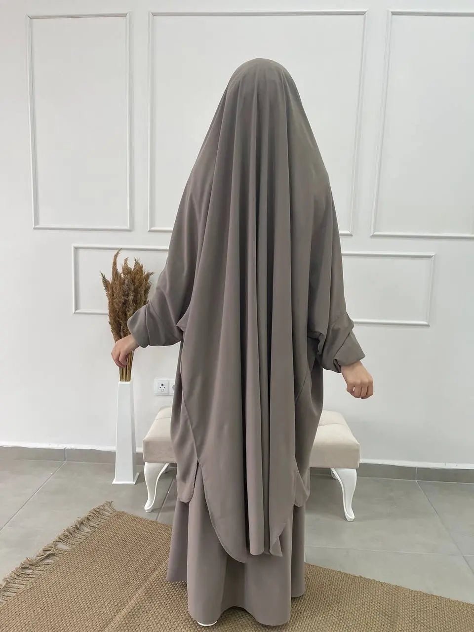 Jilbab qualité supérieure - Taupe - MON HIJAB MODEST co